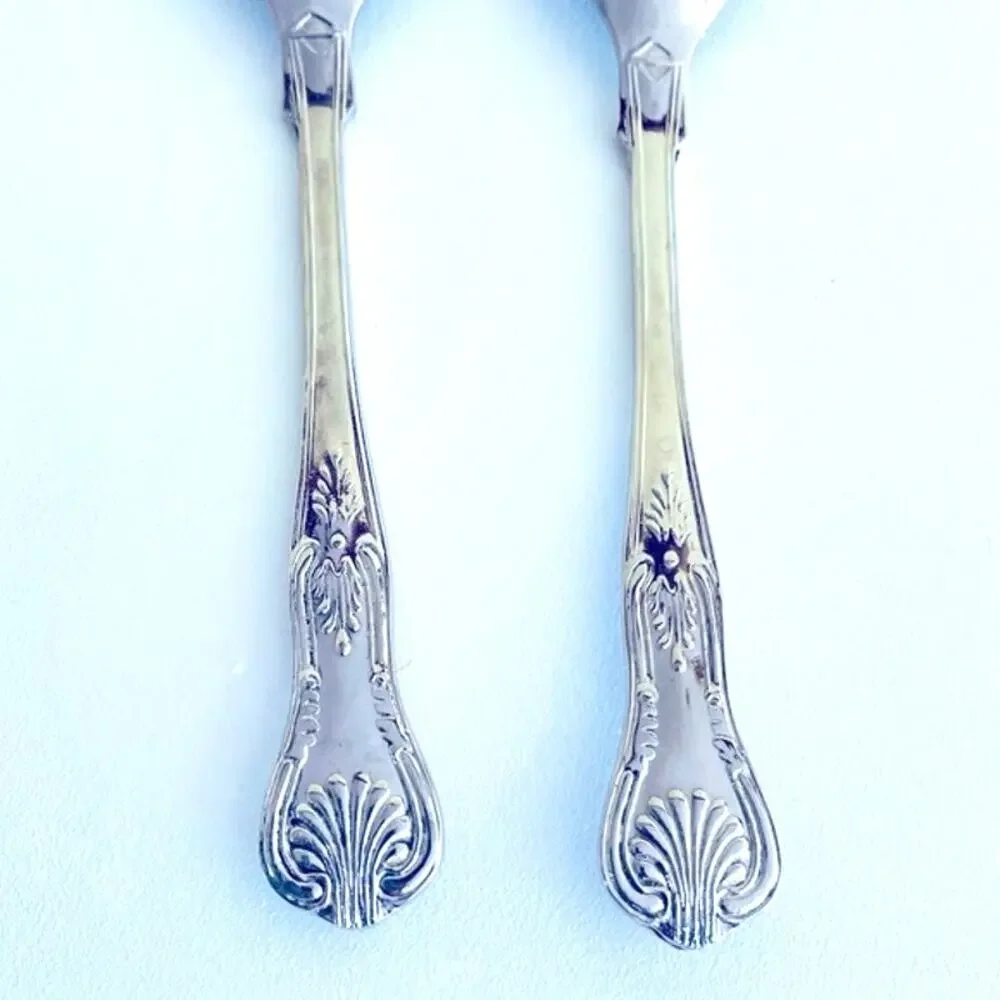 Vtg Silver Plated Fruit Salad Serving Fork Spoon FB Rogers Italy